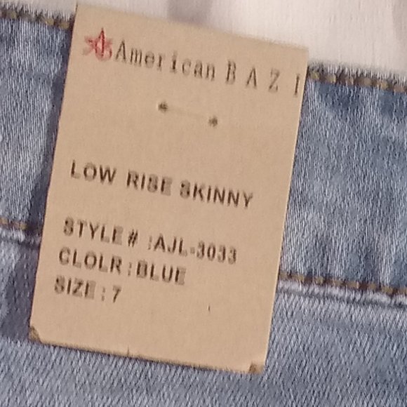 AMERICAN BAZI LOW RISE SKINNY JEANS - Picture 10 of 10